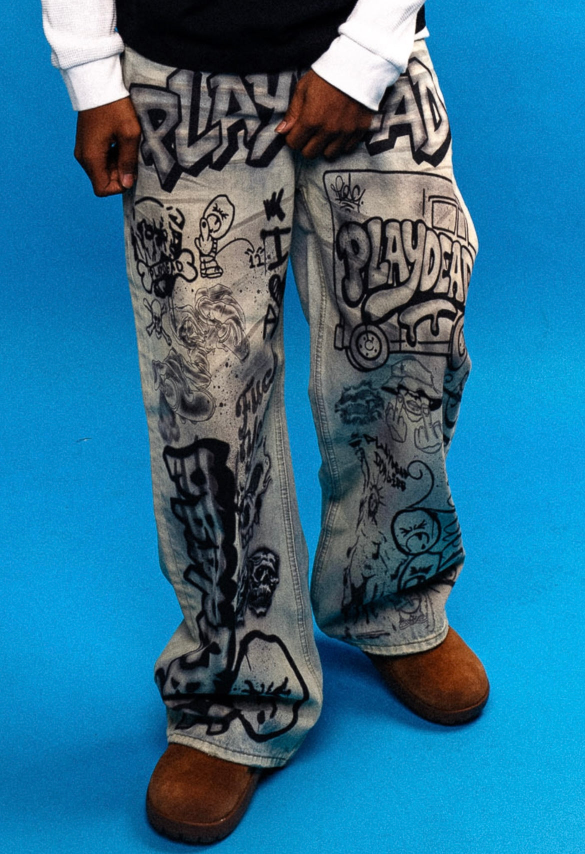 2 OF 2 SCRIBBLE JEANS