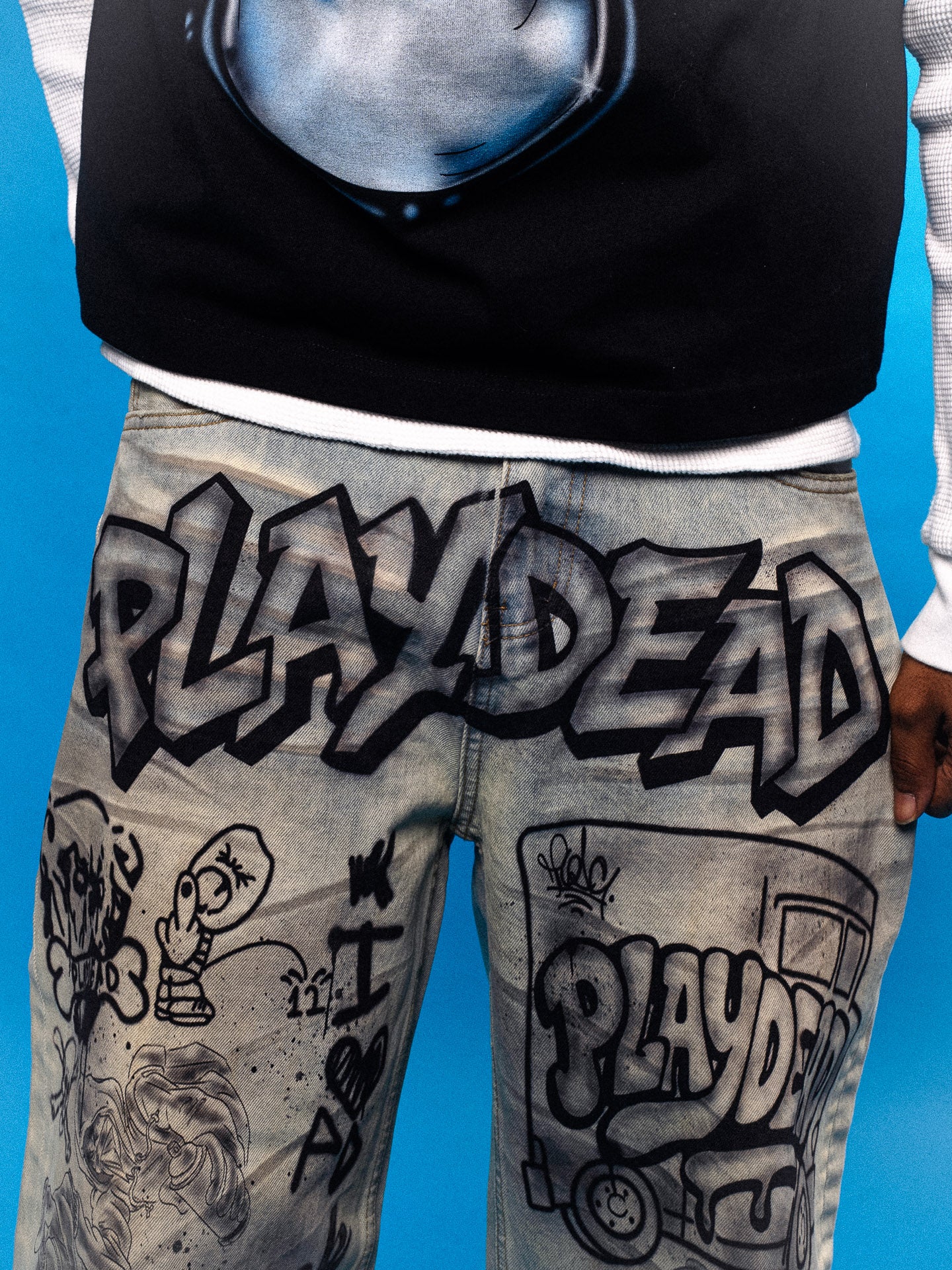 2 OF 2 SCRIBBLE JEANS